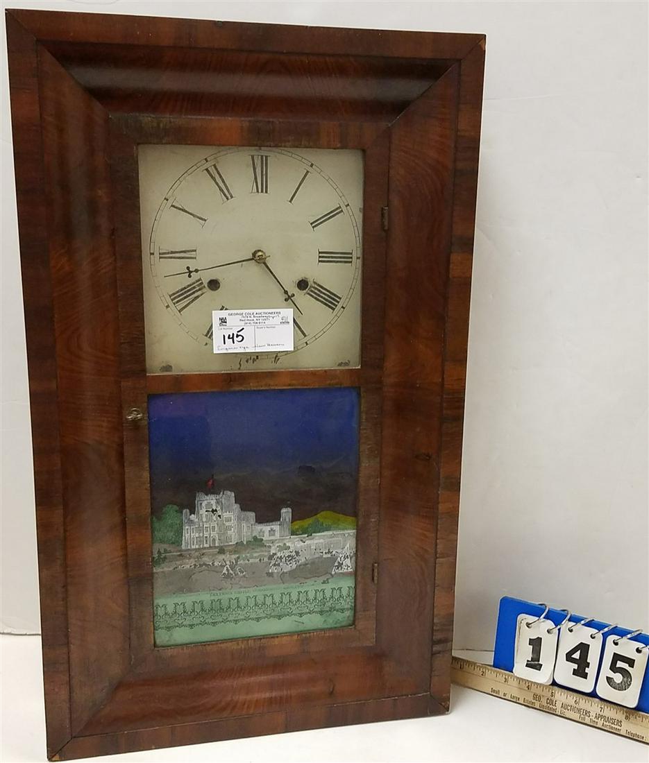 NEW HAVEN EMPIRE OGEE CLOCK, 26"H X 15.5"W X 4"D (1 of 3)