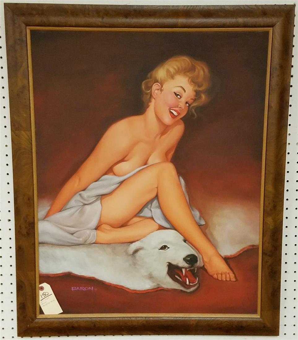 FRAMED O/C, "BARBARA" SGND, BARON(GERALD VON LIND), 30" (1 of 1)