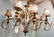 GILT METAL 6 ARM CHANDELIER, 24"H X 36" DIAM.
