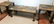 NEW 3PC. METAL BASE SLATE TILE TOP COFFE TABLE, 18.56"H