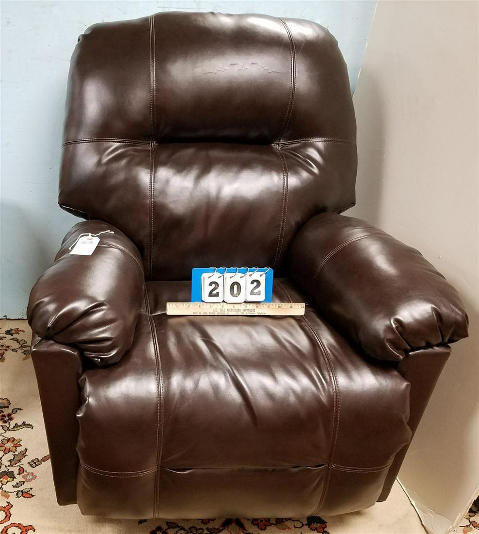 NEW FAUX LEATHER RECLINER: NEW FAUX LEATHER RECLINER