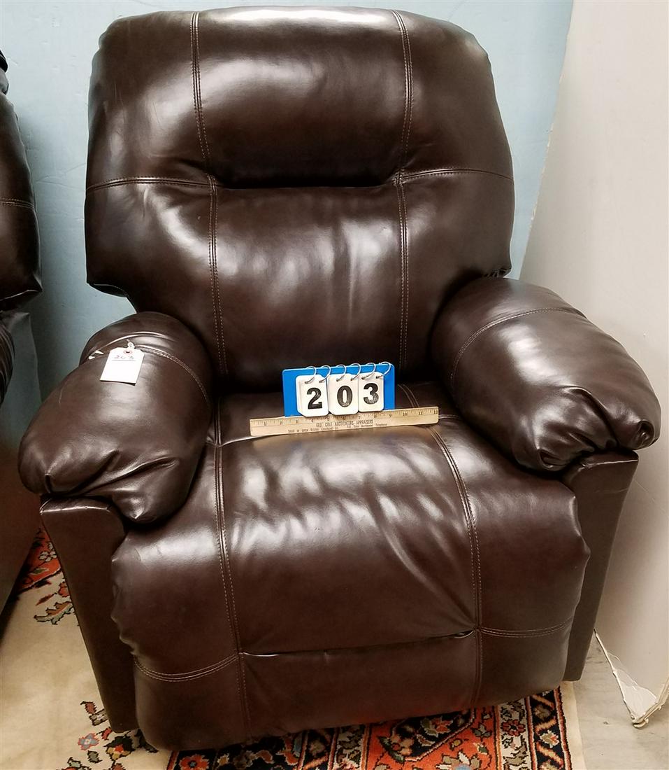 NEW FAUX LEATHER RECLINER: NEW FAUX LEATHER RECLINER