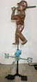 COPPER BASEBALL PLAYER WEATHERVANE