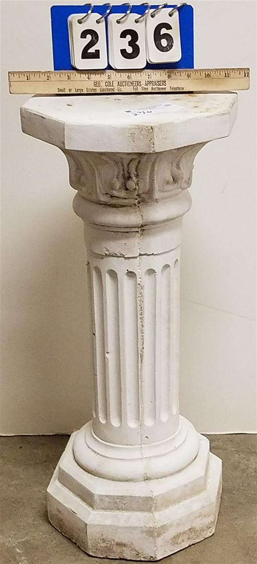 CAST CEMENT PEDESTAL, 24"H X 10" DIAM. (1 of 2)