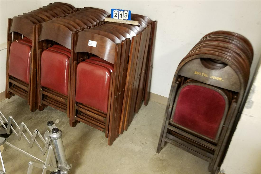 45 WOODEN FOLDING CHAIRS (1 of 3)