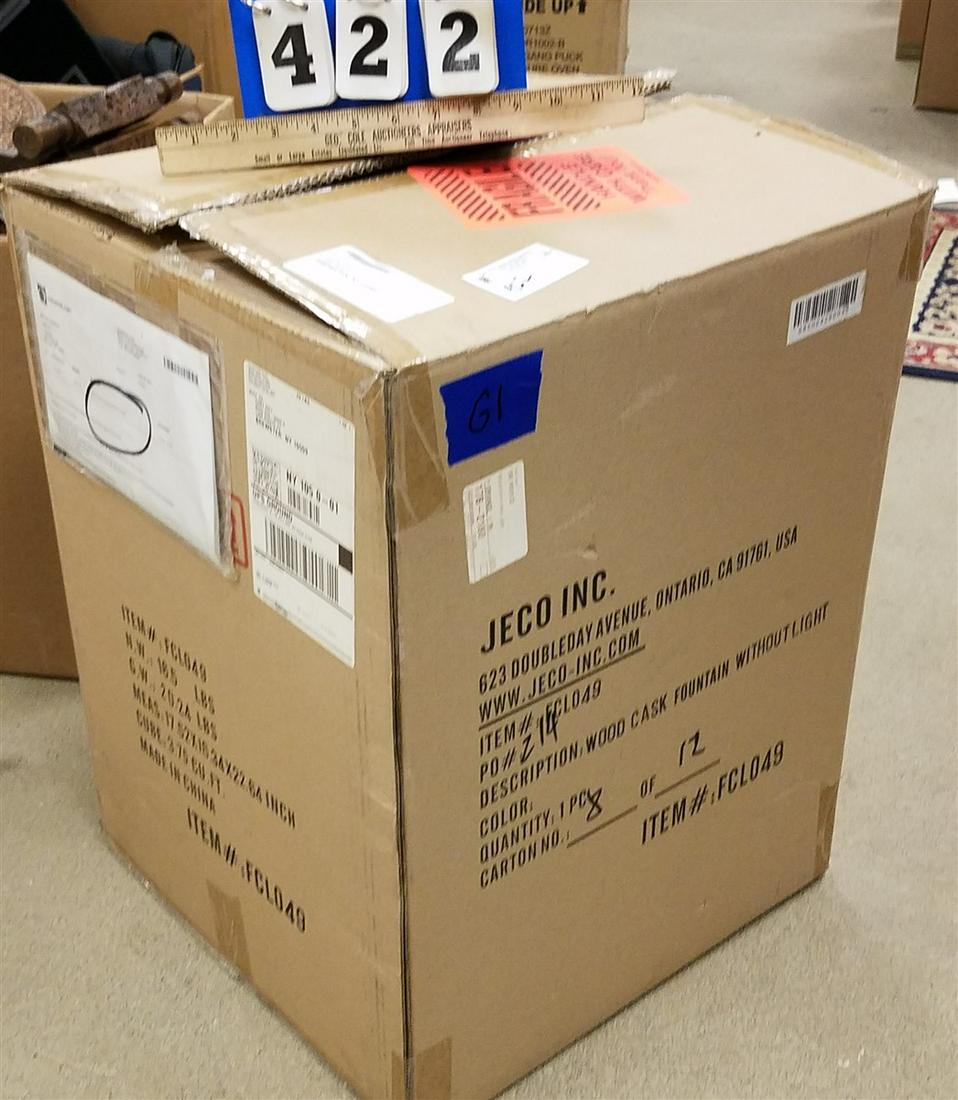 NEW BXD WOOD CASK TABLE FOUNTAIN: NEW BXD WOOD CASK TABLE FOUNTAIN