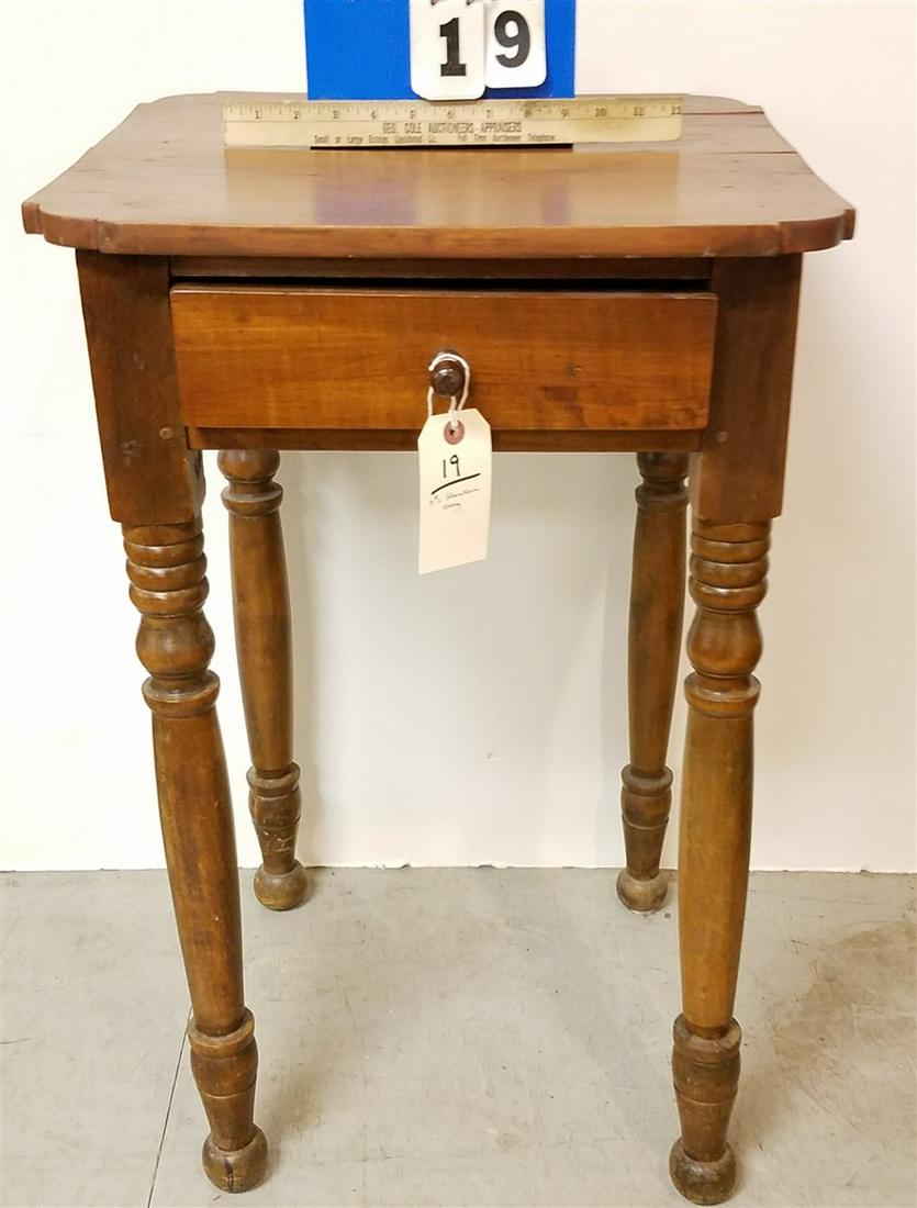 SHERATON CHERRY 1 DRAWER WK STAND 29"H X 18 1/2"W X: SHERATON CHERRY 1 DRAWER WK STAND 29"H X 18 1/2"W X 18"D