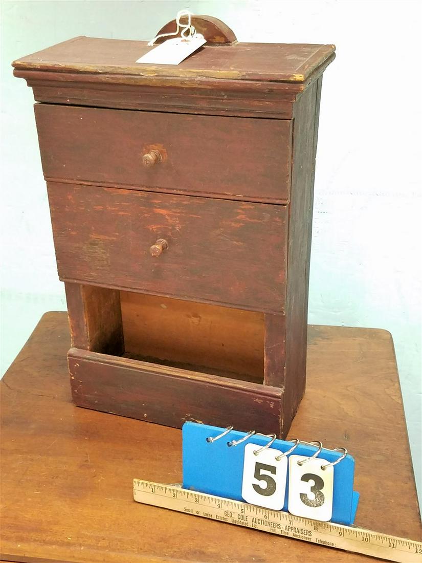 PRIM PTD 2 DRAWER WALL CABINET 19"H X 12 1/2"W X 5: PRIM PTD 2 DRAWER WALL CABINET 19"H X 12 1/2"W X 5 1/4"D