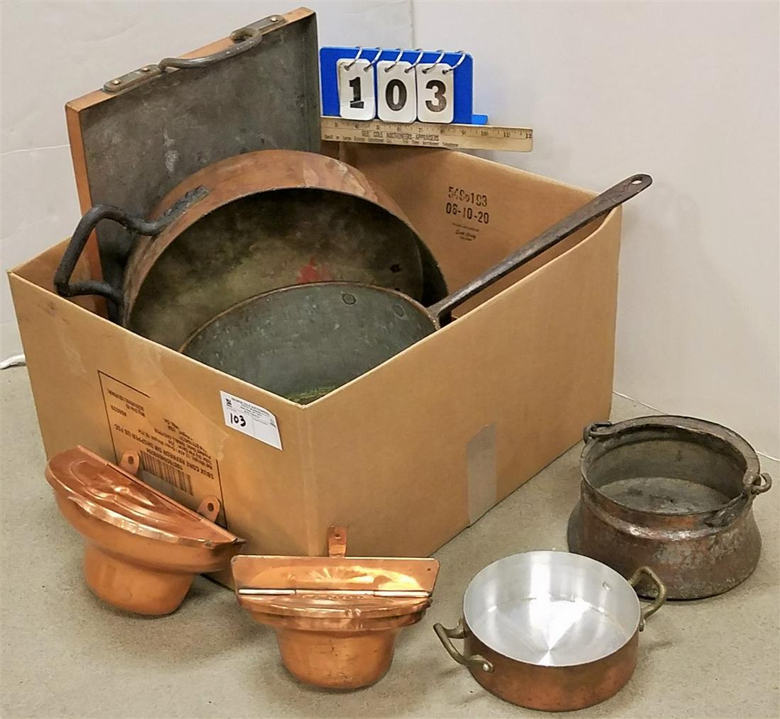 BX COPPER POTS, TRAY ETC: BX COPPER POTS, TRAY ETC