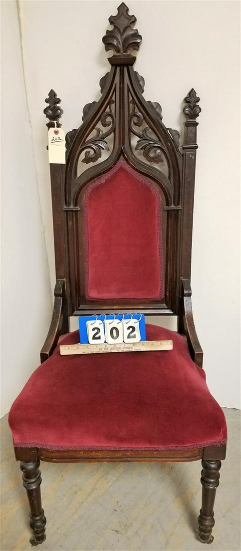 GOTHIC REVIVAL HALL CHAIR: GOTHIC REVIVAL HALL CHAIR