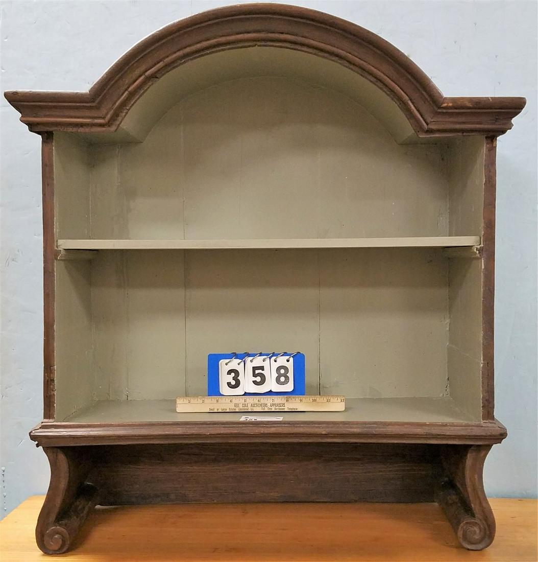 c.1800 WALL CABINET 34.5"H X 31.5"W X 13"D: c.1800 WALL CABINET 34.5"H X 31.5"W X 13"D