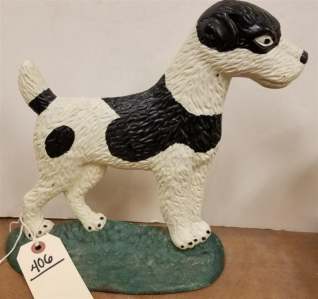 CAST IRON DOG DOORSTOP, 11": CAST IRON DOG DOORSTOP, 11"