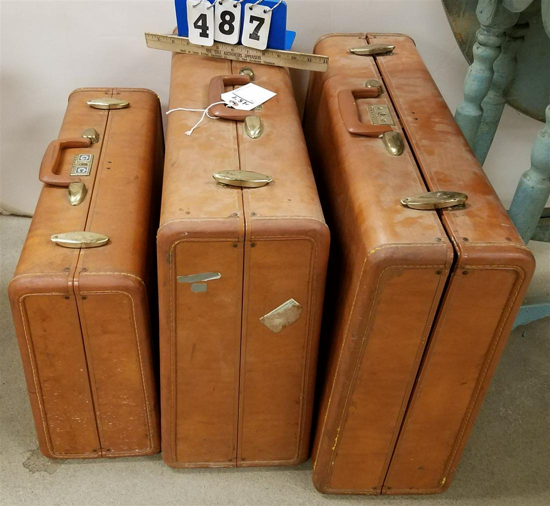 3 PC. VINTAGE SAMSONITE STREAMLITE LUGGAGE: 3 PC. VINTAGE SAMSONITE STREAMLITE LUGGAGE