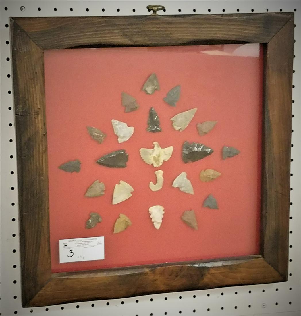 FRAMED COLL. 23 ARROWHEADS (1 of 1)