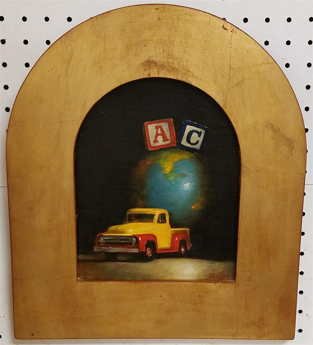 FRAMED ACRYLIC ON BOARD, STEVEN SKOLLAR (1 of 2)