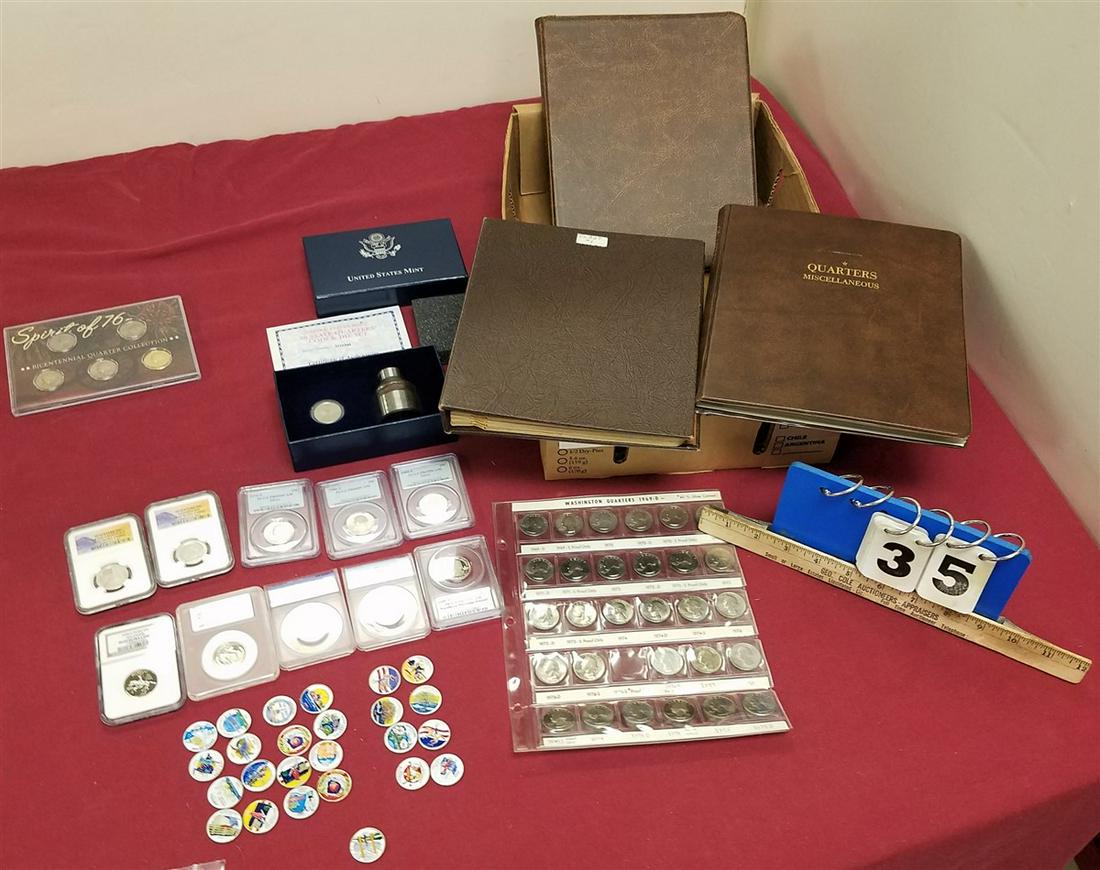 LOT 331 WASHINGTON CLAD QUARTERS, MANY PROOFS (1 of 6)