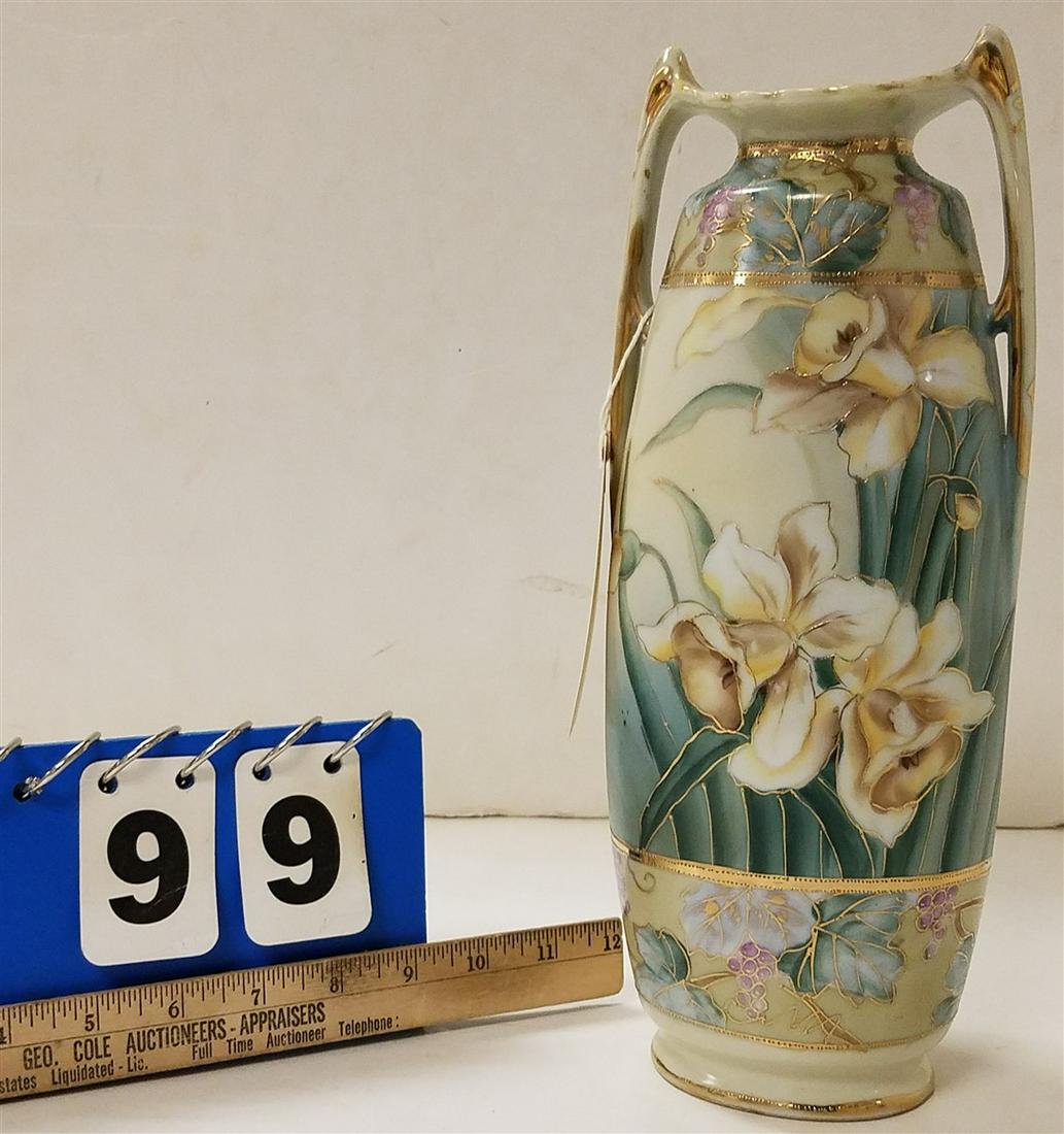 HAND PTD. NIPPON VASE, 12.75" (1 of 4)