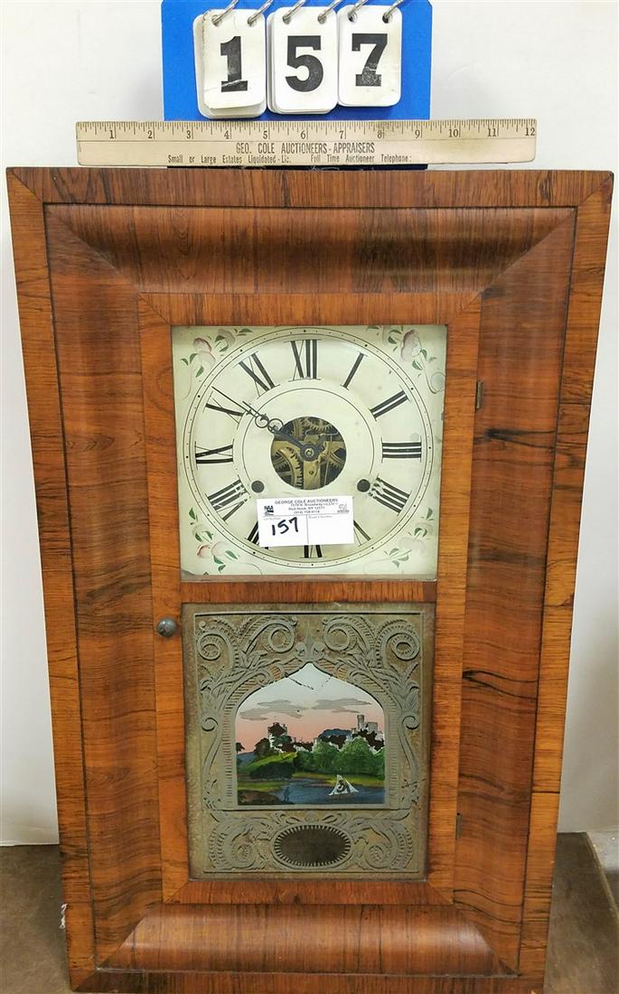 SETH THOMAS ROSEWOOD OGEE CLOCK, 26"H X 15.5"W X 4.25"D (1 of 3)