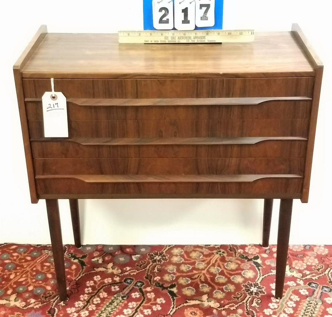 MID CENTURY ROSEWOOD 3 DRAWER STAND, 24"H X 24"W X 12"D (1 of 2)