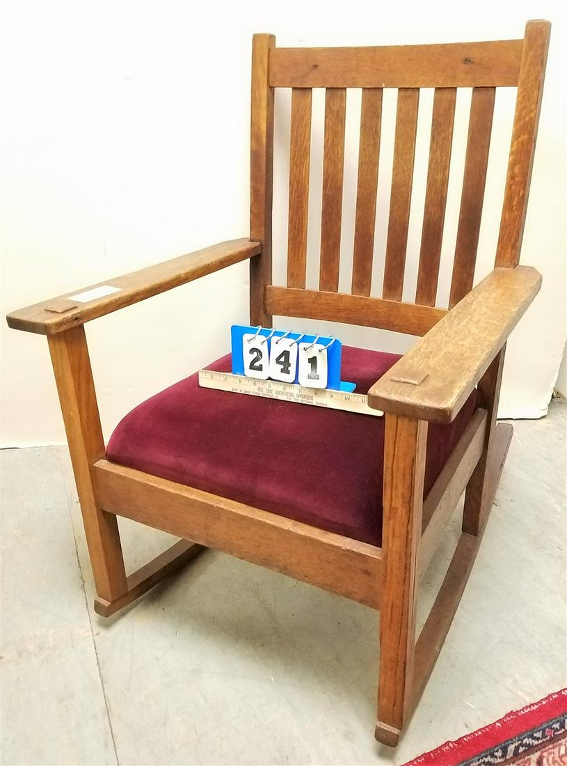 VINTAGE MISSION OAK ROCKER: VINTAGE MISSION OAK ROCKER