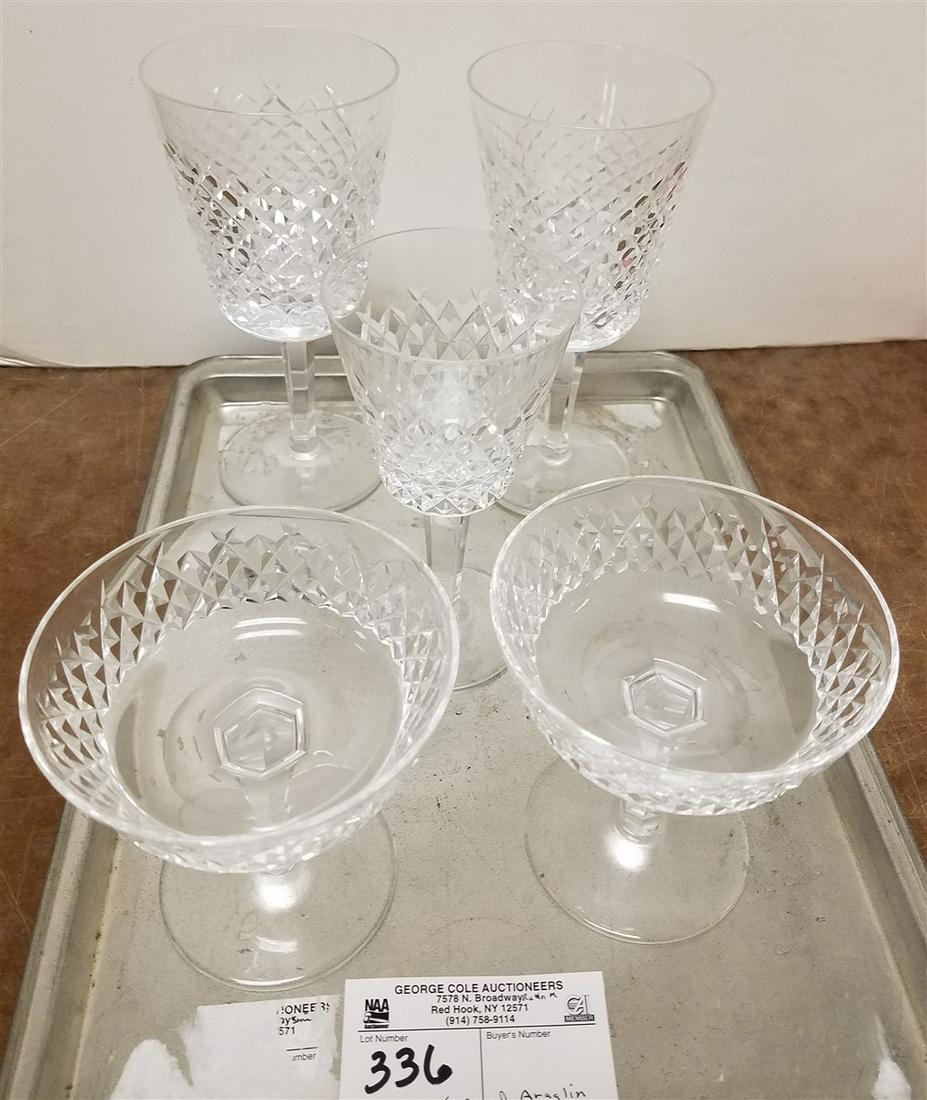 TRAY 5PC. WATERFORD ARAGLIN STEMWARE (1 of 1)