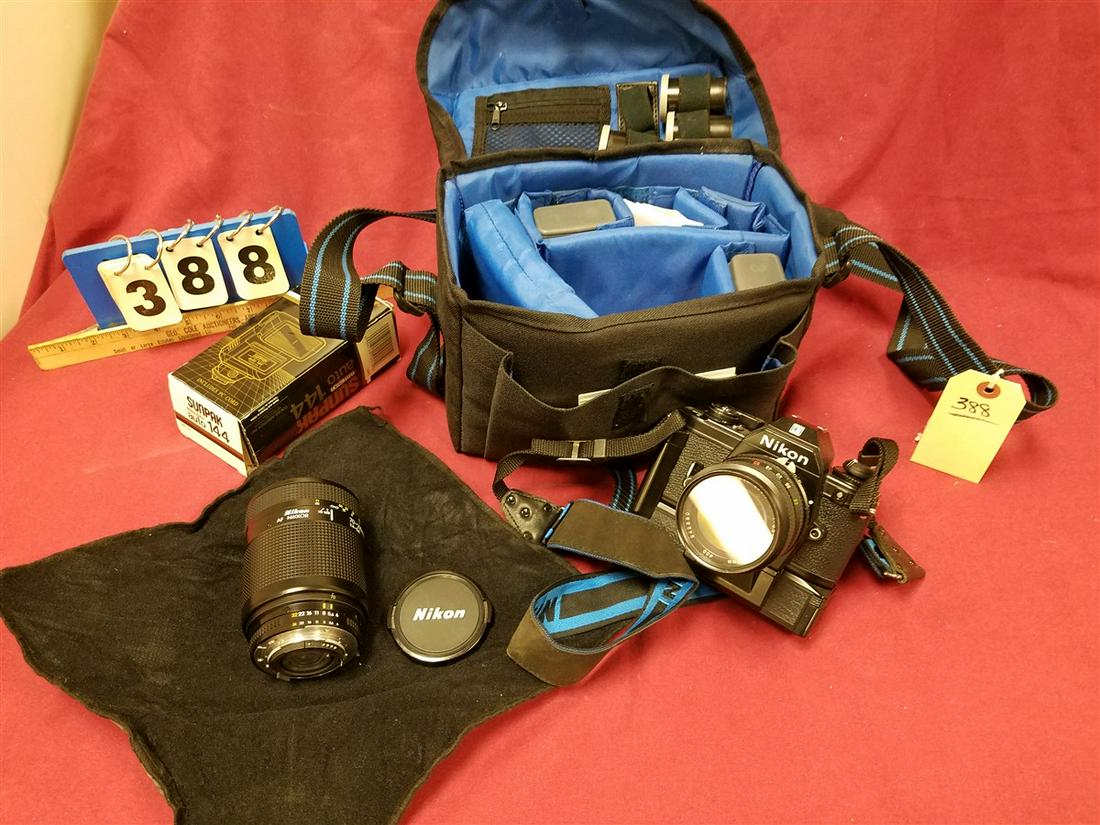 BAG NIKON CAMERA, LENSES, + SUNPACK 144 (1 of 3)
