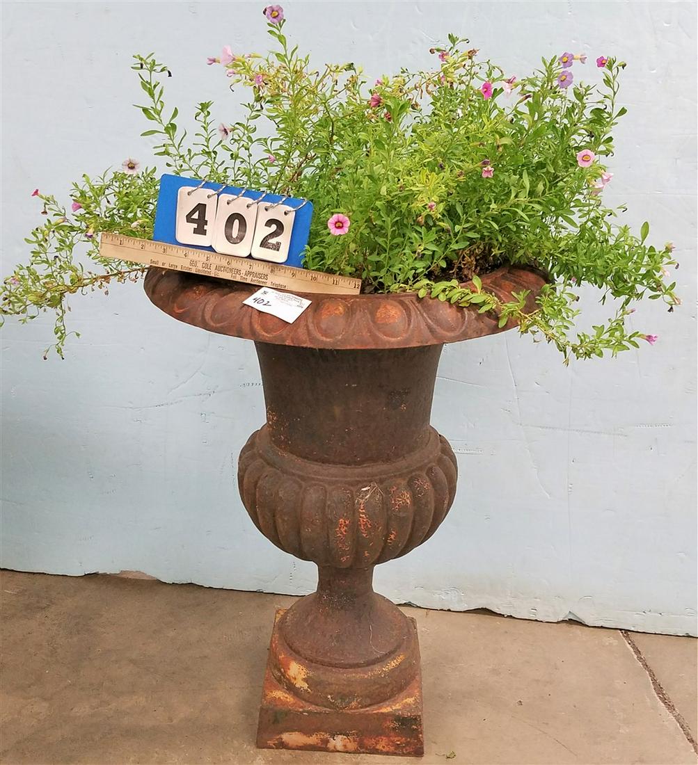 CAST IRON URN, 29"H X 21" DIAM. (1 of 1)