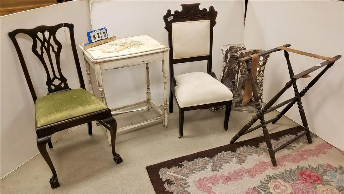 PLASTER MOLD ,2 CHAIRS,PTD STAND, + LUGGAGE STAND (1 of 3)