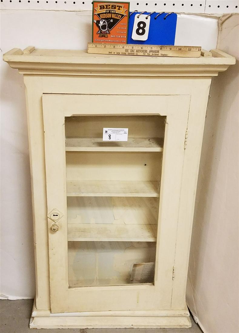 19th c. WALL CABINET, 36"H X 23.25"W X 6.75"D (1 of 1)