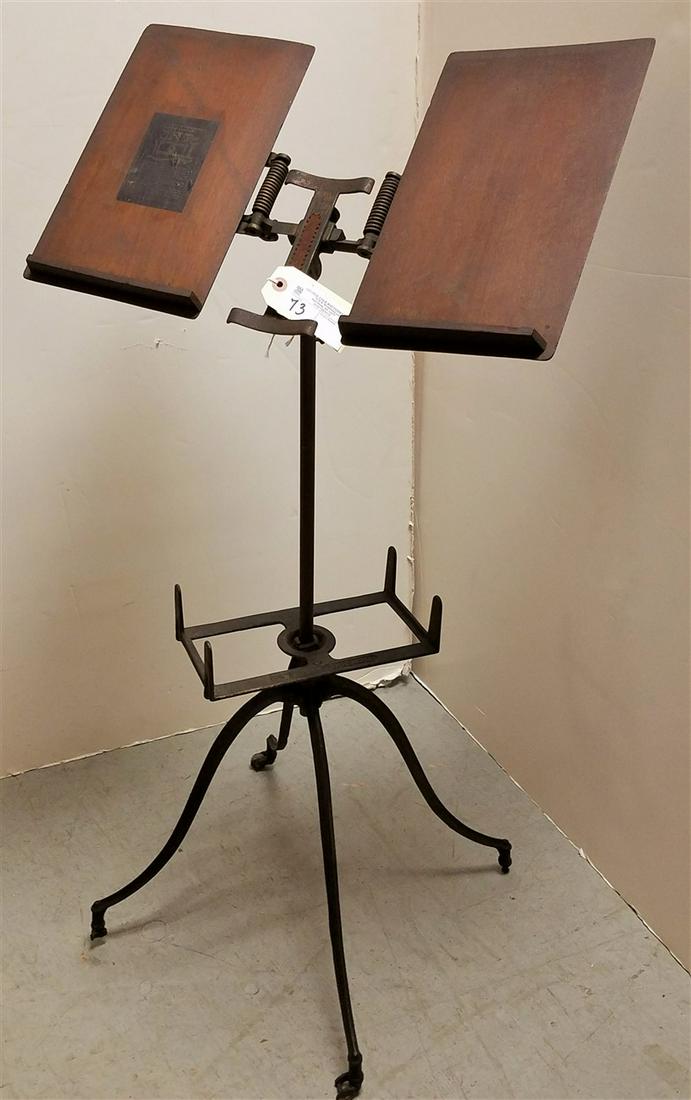 CAST IRON BASE BOOK STAND (1 of 4)