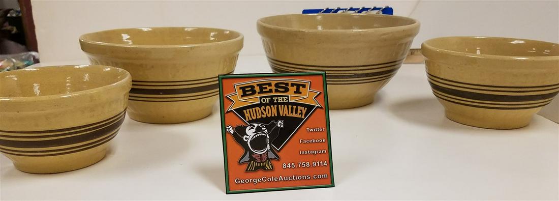 NEST 4 YELLOW WARE BOWLS (1 of 2)