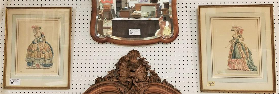 PR. FRAMED PRINTS OF 18th c. FASHION, 13" X 10" (1 of 4)