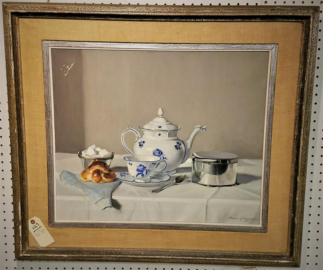 FRAMED O/C STILL LIFE, SGND. ROMEK ARPAD (1883-1960), (1 of 3)