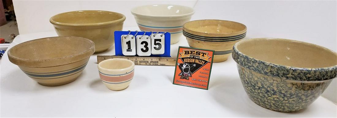 BOX 6 YELLOW WARE BOWLS (1 of 2)