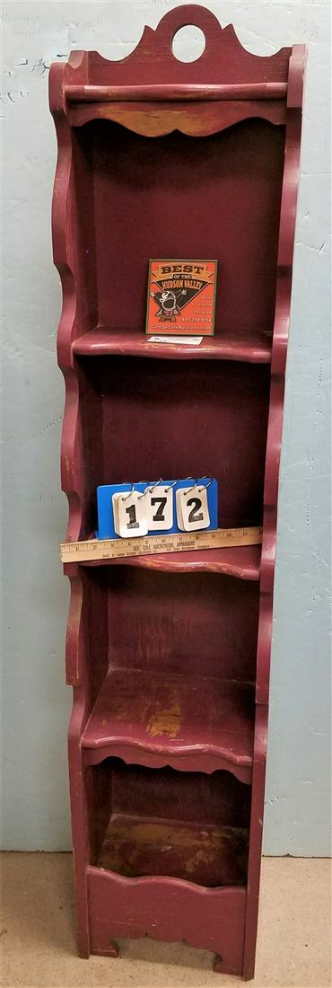 SM. 4 TIER CABINET, 58"H X 12"W X 8"D (1 of 2)