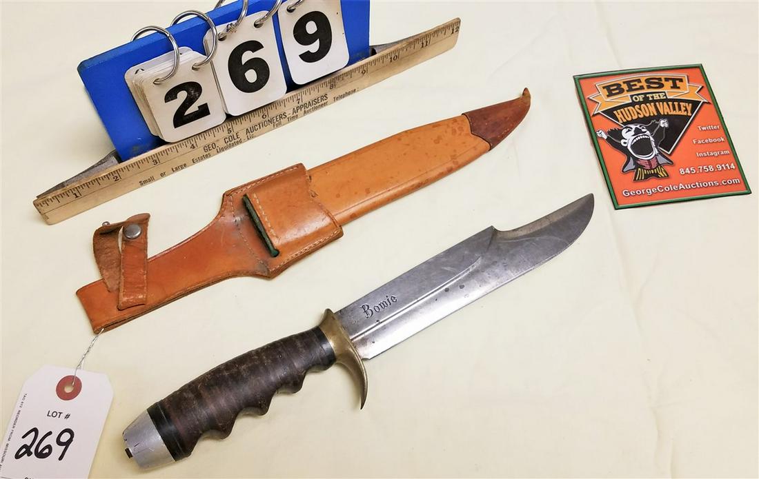 G.C.CO. ITALY BOWIE KNIFE & SHEATH #370 (1 of 1)