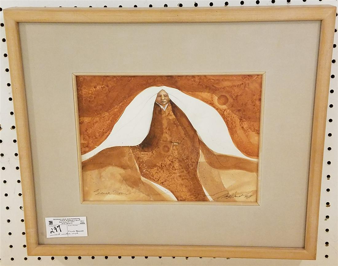 FRAMED MIXED MEDIA, SGND, FRANK HOWELL 1988, "SIENNA (1 of 3)