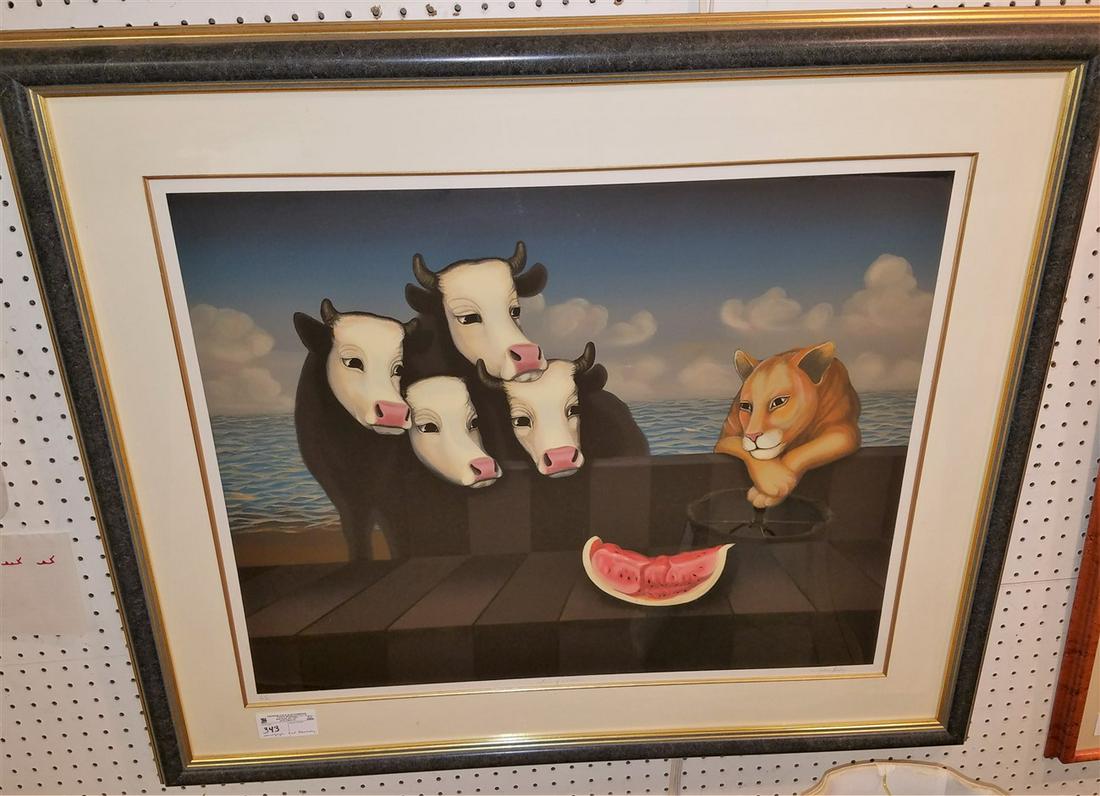 FRAMED SERIOGRAPH "STUDY OF A MELON", PENCIL SGND. + (1 of 2)