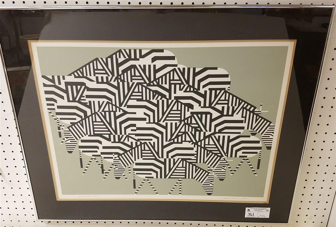 FRAMED SERIOGRAPH SERENGETI SPAGHETTI, PENCIL SGND. (1 of 2)