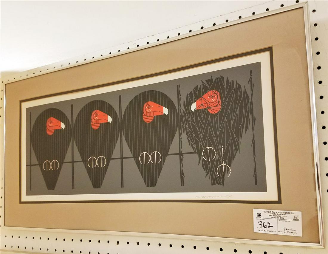 FRAMED SILKSCREEN, " BUZZ OFF YOU TURKEY", PENCIL SGND. (1 of 2)