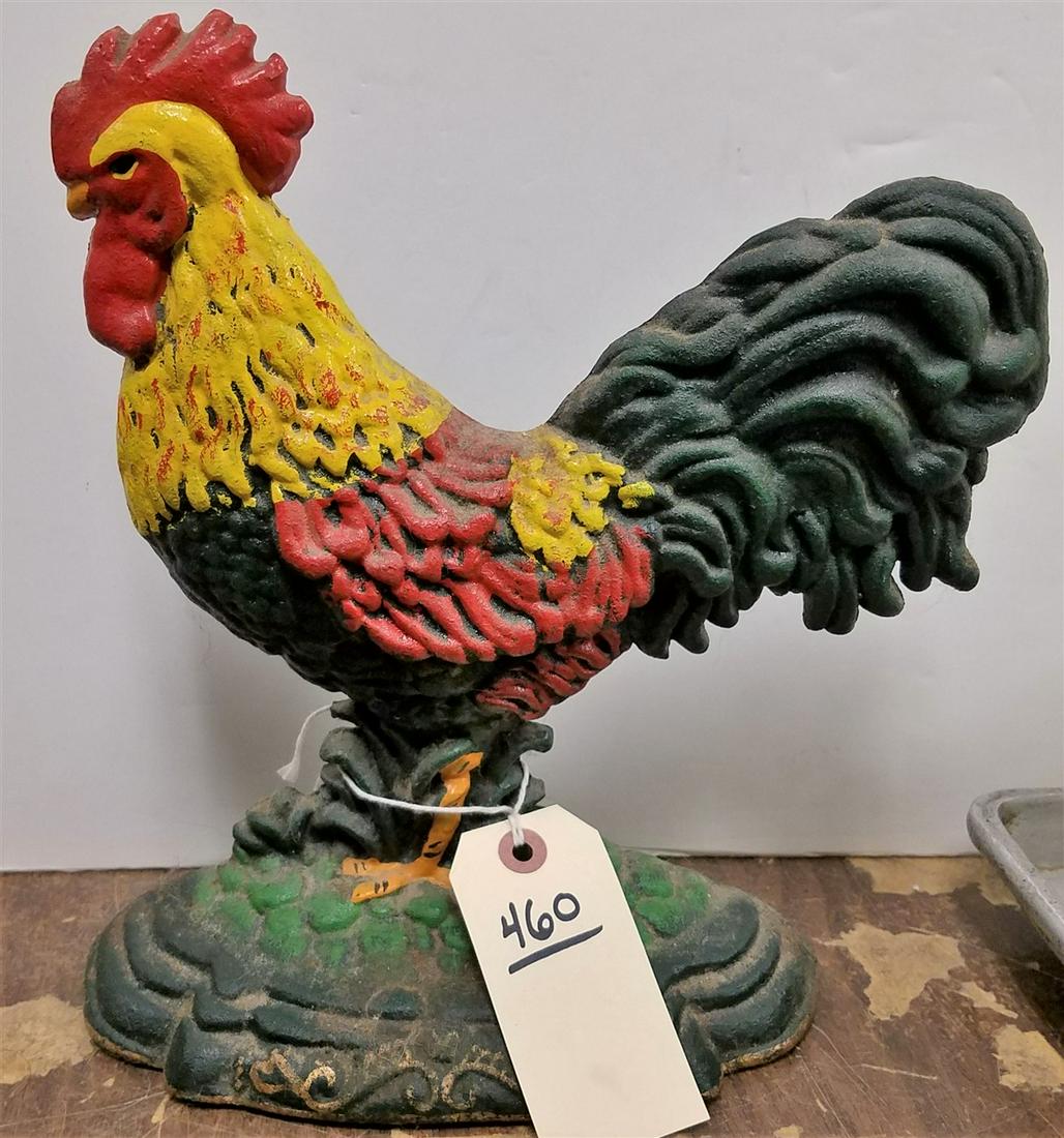 CAST IRON ROOSER DOOR STOP, 11.5" (1 of 1)