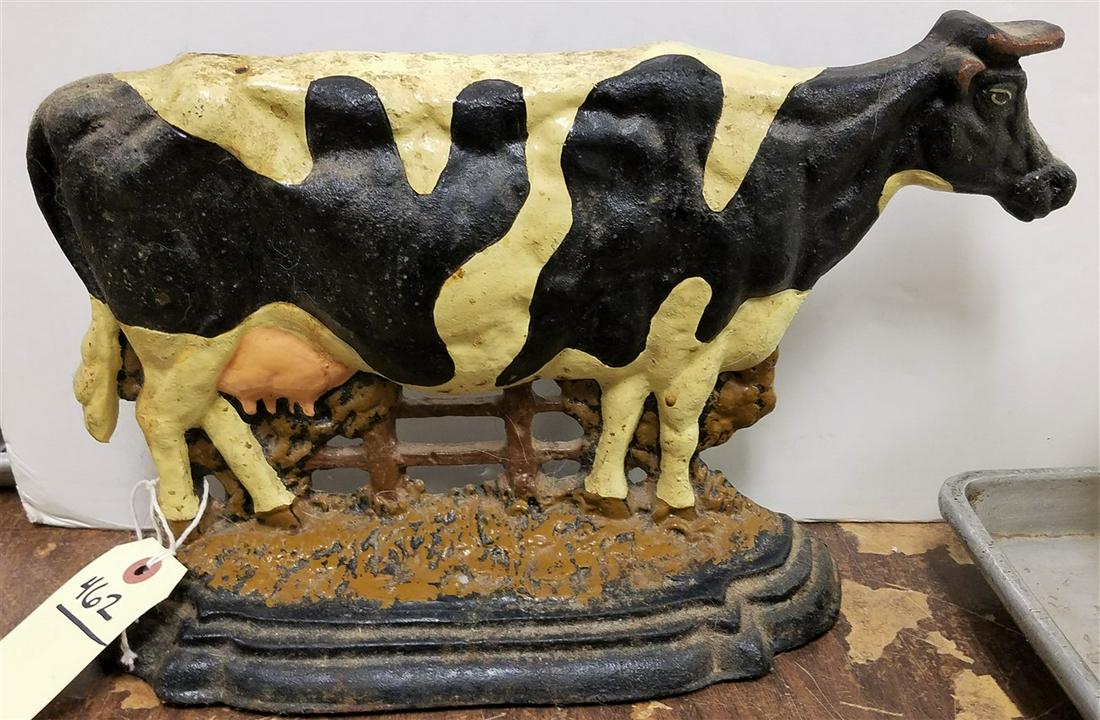 CAST IRON COW DOOR STOP, 8.5": CAST IRON COW DOOR STOP, 8.5"
