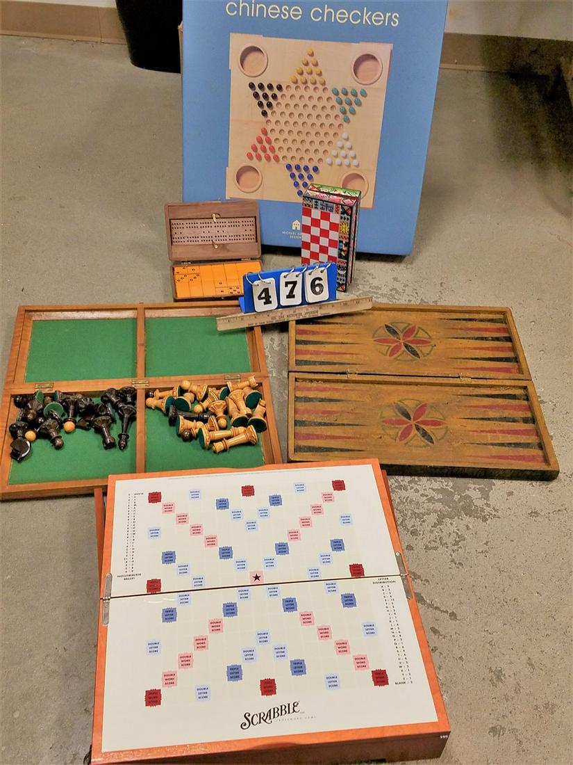 BX NEW DELUXE GAMES-CHINESE CHECKERS, CHESS, SCRABBLE, (1 of 1)