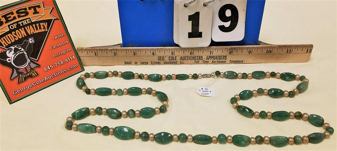 JADE + PEARL NECKLACE 20" (1 of 4)