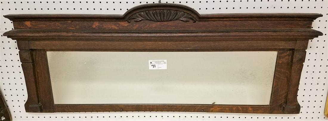 OAK FRAMED BEVELLED MIRROR, 18"H X 45"L (1 of 1)