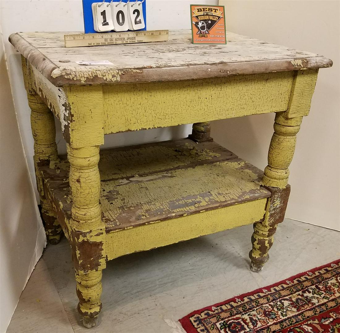 PRIM. PTD. 2 TIER STAND, 28"H X 28"W X 20.5"D (1 of 2)