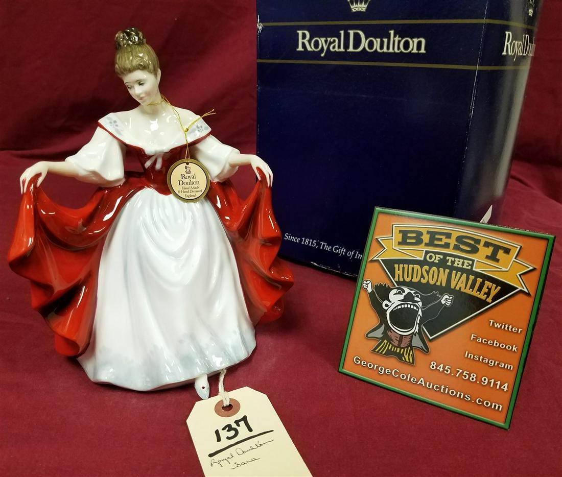 ROYAL DOULTON FIGURINE SARA 8" W BX: ROYAL DOULTON FIGURINE SARA 8" W BX