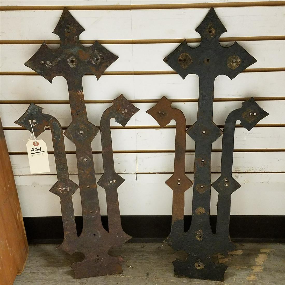 PR. WROUGHT ELEMENTS, 29.25"H X 12"W EA.: PR. WROUGHT ELEMENTS, 29.25"H X 12"W EA.