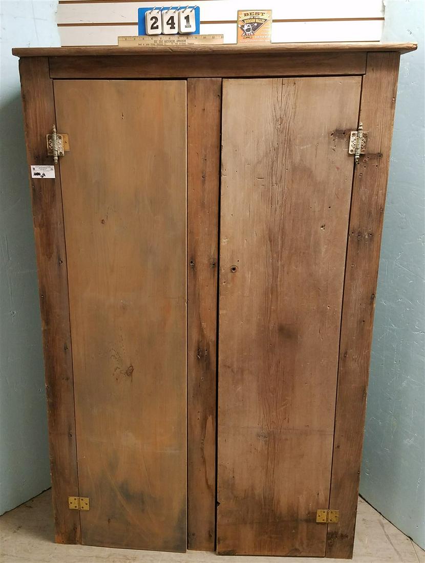 PRIM. PINE 2 DOOR CUPBOARD, 69"H X 45"W X 20"D (1 of 3)