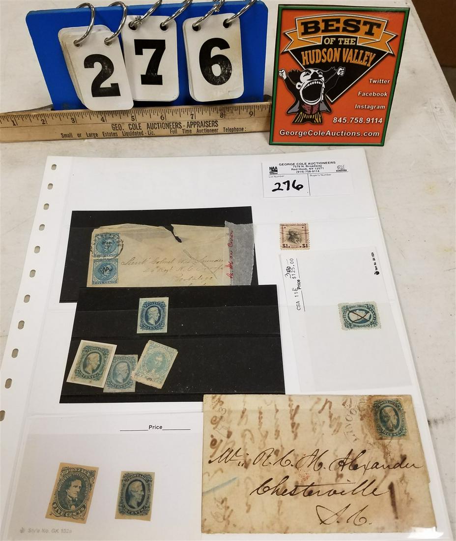 LOT CONFEDERATE STAMPS (1 of 6)
